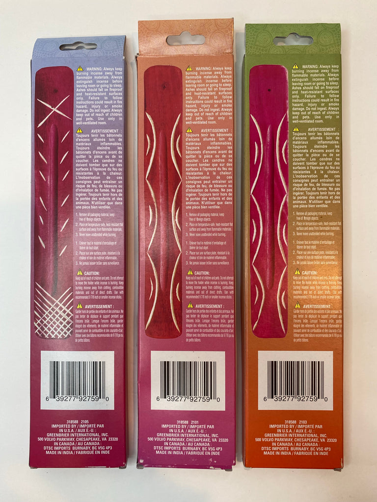 Incense Giftsets of 3 ( Vitality, Energy, Confidence or Balance, Relaxation, Meditation)
