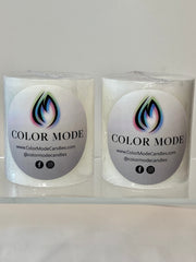 White Pillar Candles - Set of 3 - Unscented, 2.875x2.5 in.