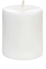 White Pillar Candles - Set of 3 - Unscented, 2.875x2.5 in.